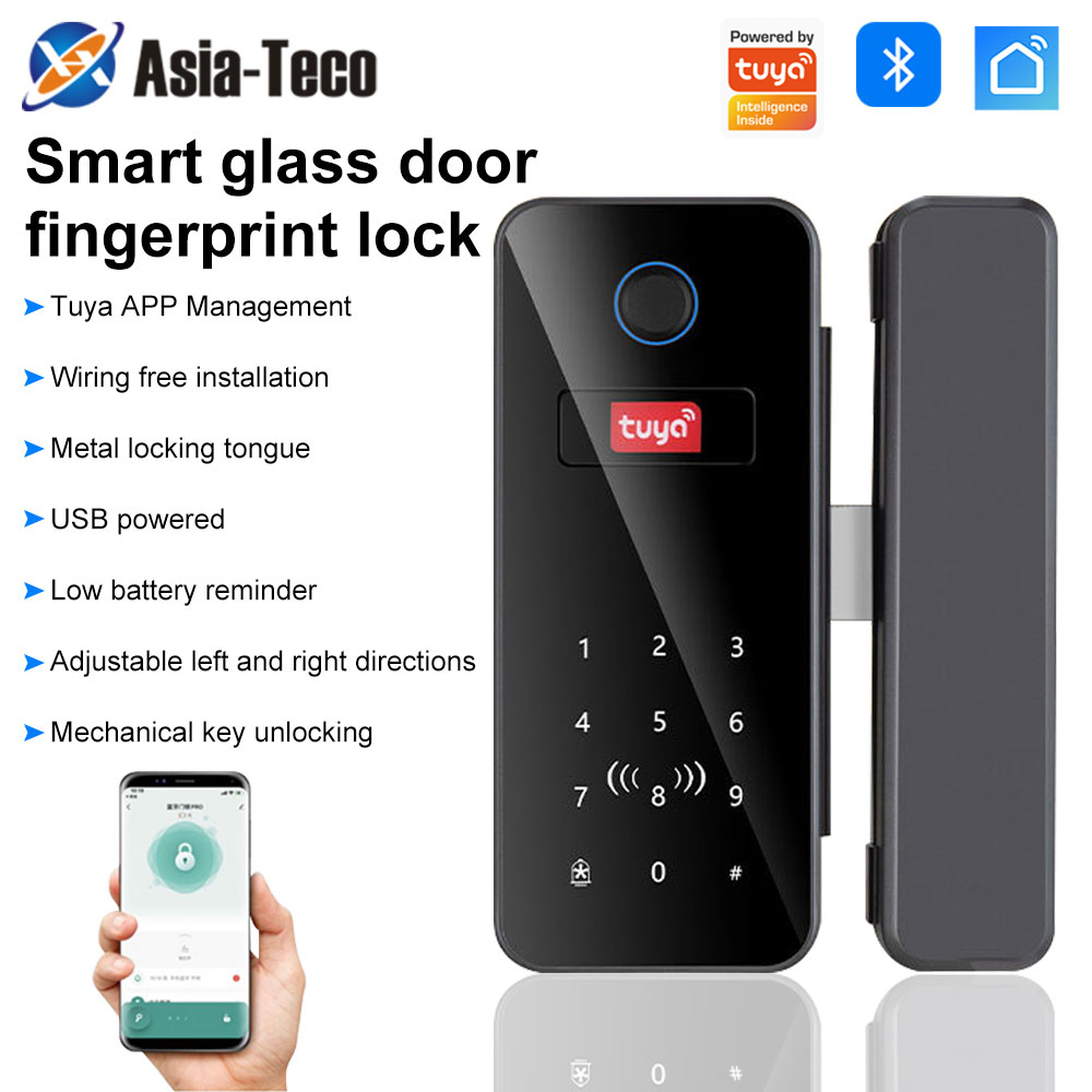 Glass Door Hinge - Intelligent Lock Glass Door Password Fingerprint