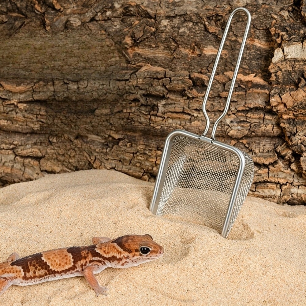 Calcium Powder Reptile - Reptile Enclosure Cleaning Scoop—Stainless Steel Sand