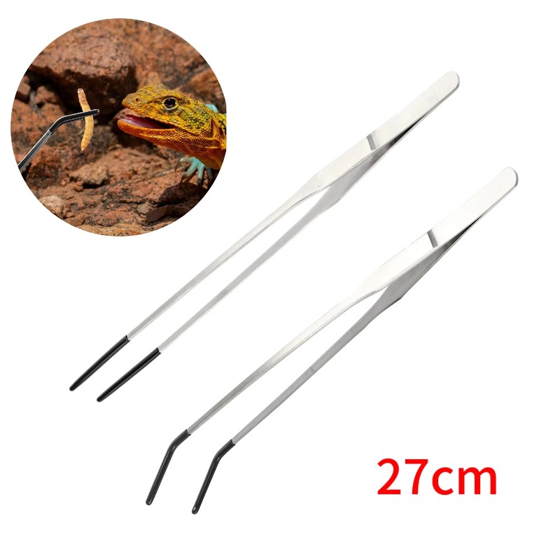 Feeding Tong Stainless - 2Pcs Stainless Steel Tweezers Set Straight