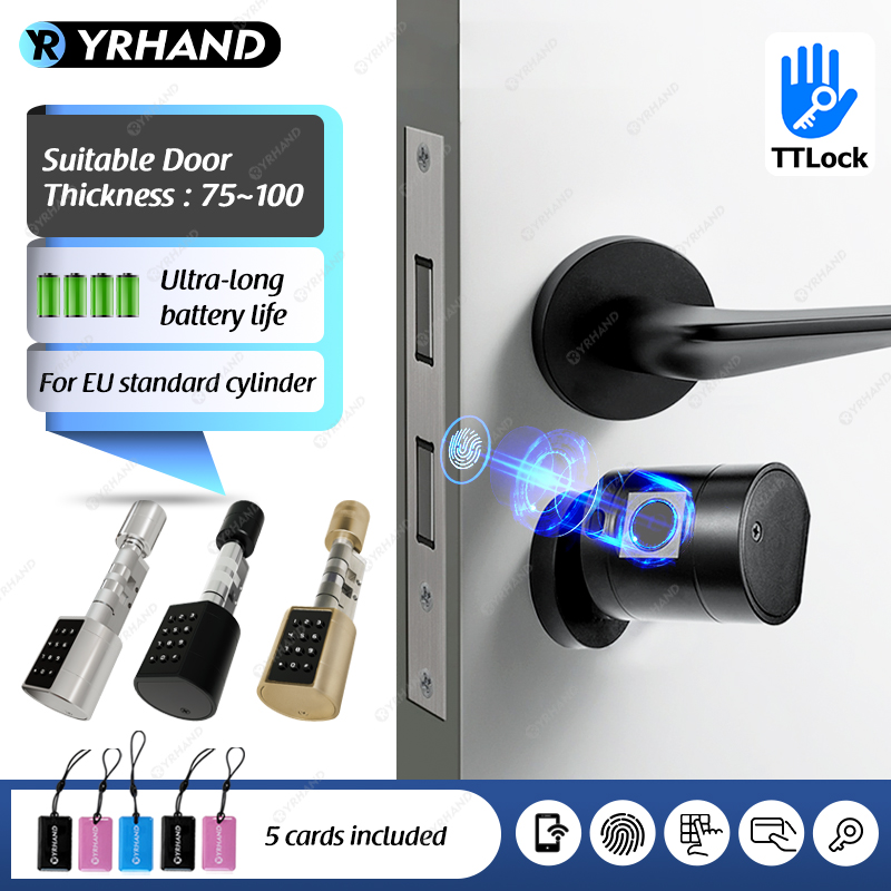 Glass Door Hinge - Smart Euro Cylindrical Door Lock ttlock