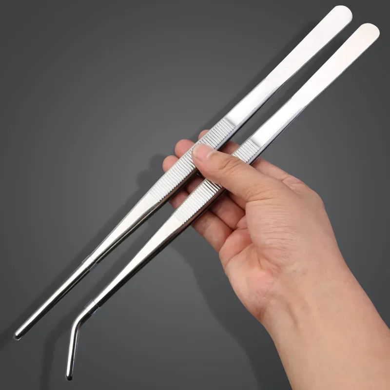 Feeding Tong Stainless - Stainless Multifuctional Steel Elbow Tweezers Aquarium