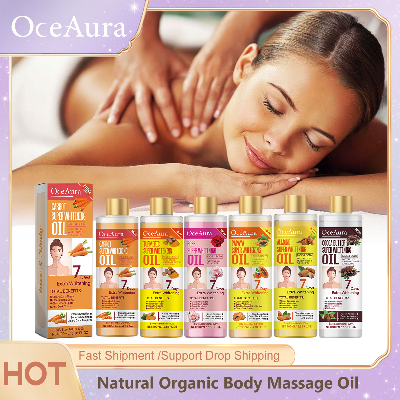 Substrate Coconut Fiber - Body Whitening Oil 100ml Natural Organic