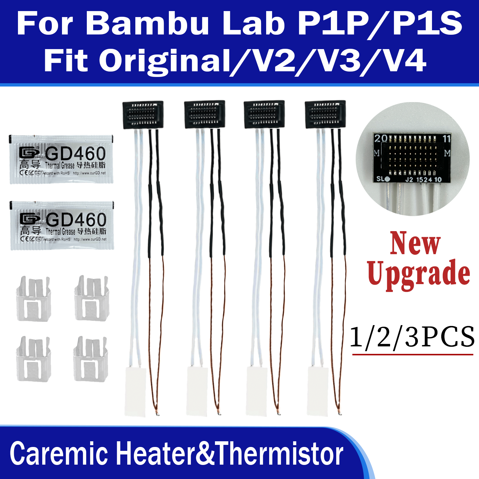 Ceramic Heat Emitter - Caremic Heater & Thermistor For Bambu