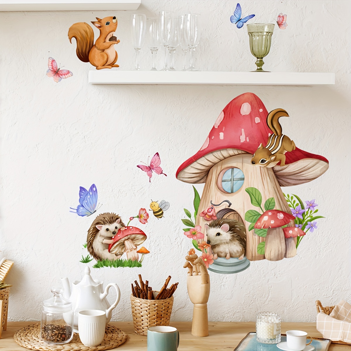 Pvc Panel Background - 1 Piece of Universal Animal Mushroom