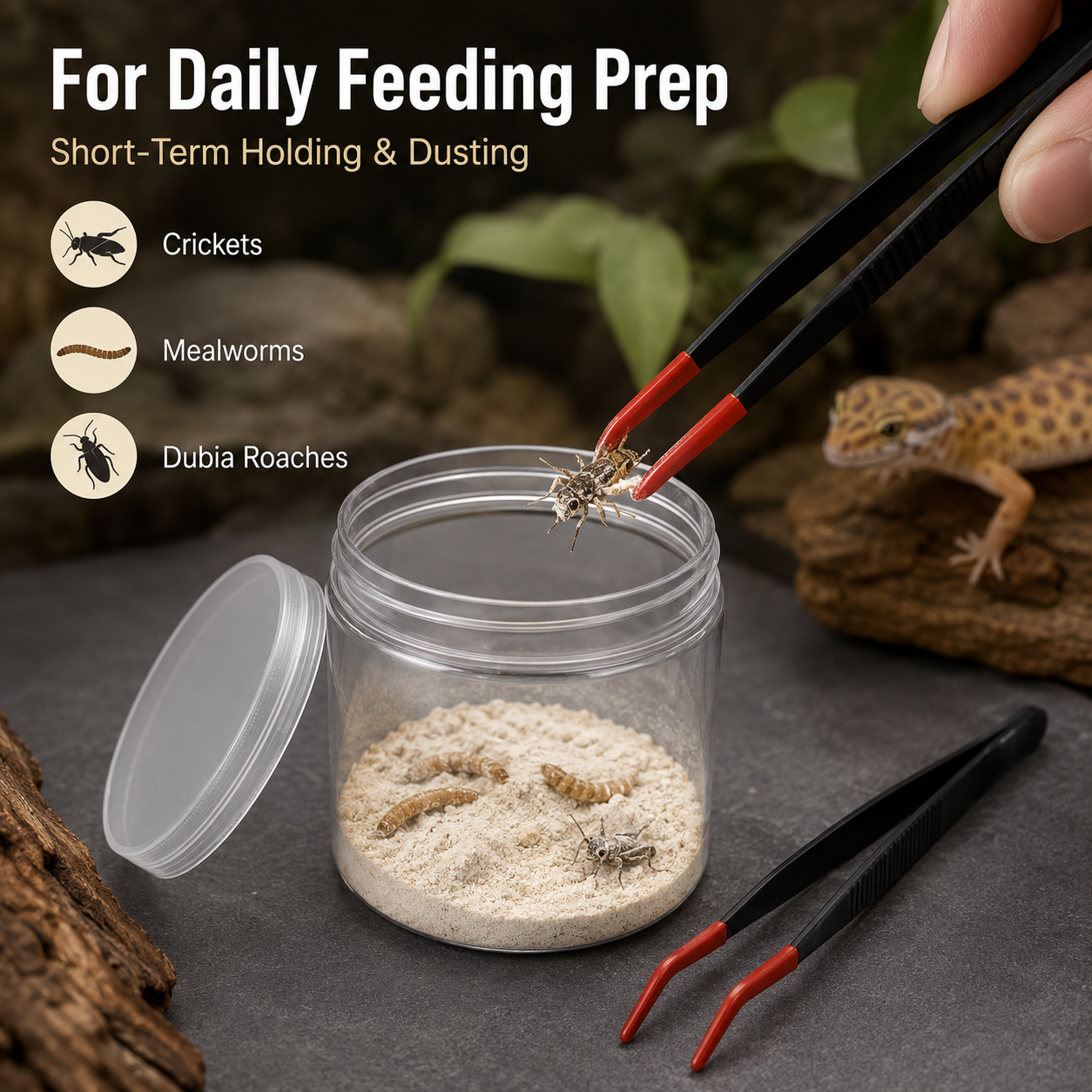 Reptile Feeder Insect Dusting  - Calcium Powder Reptile review and price