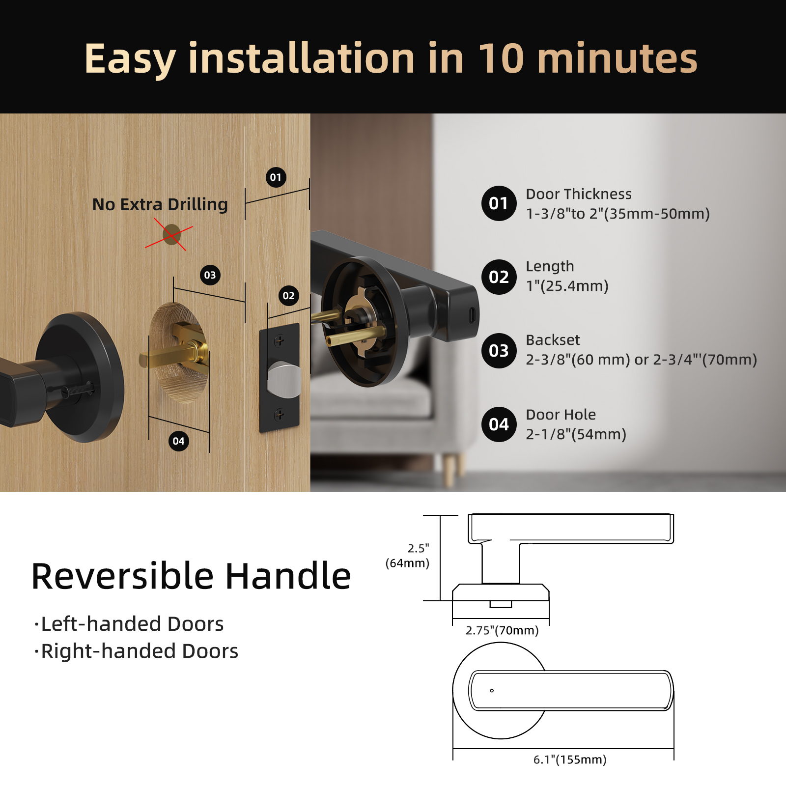 Viladepot Handle Shaped Smart  - Glass Door Hinge review and price