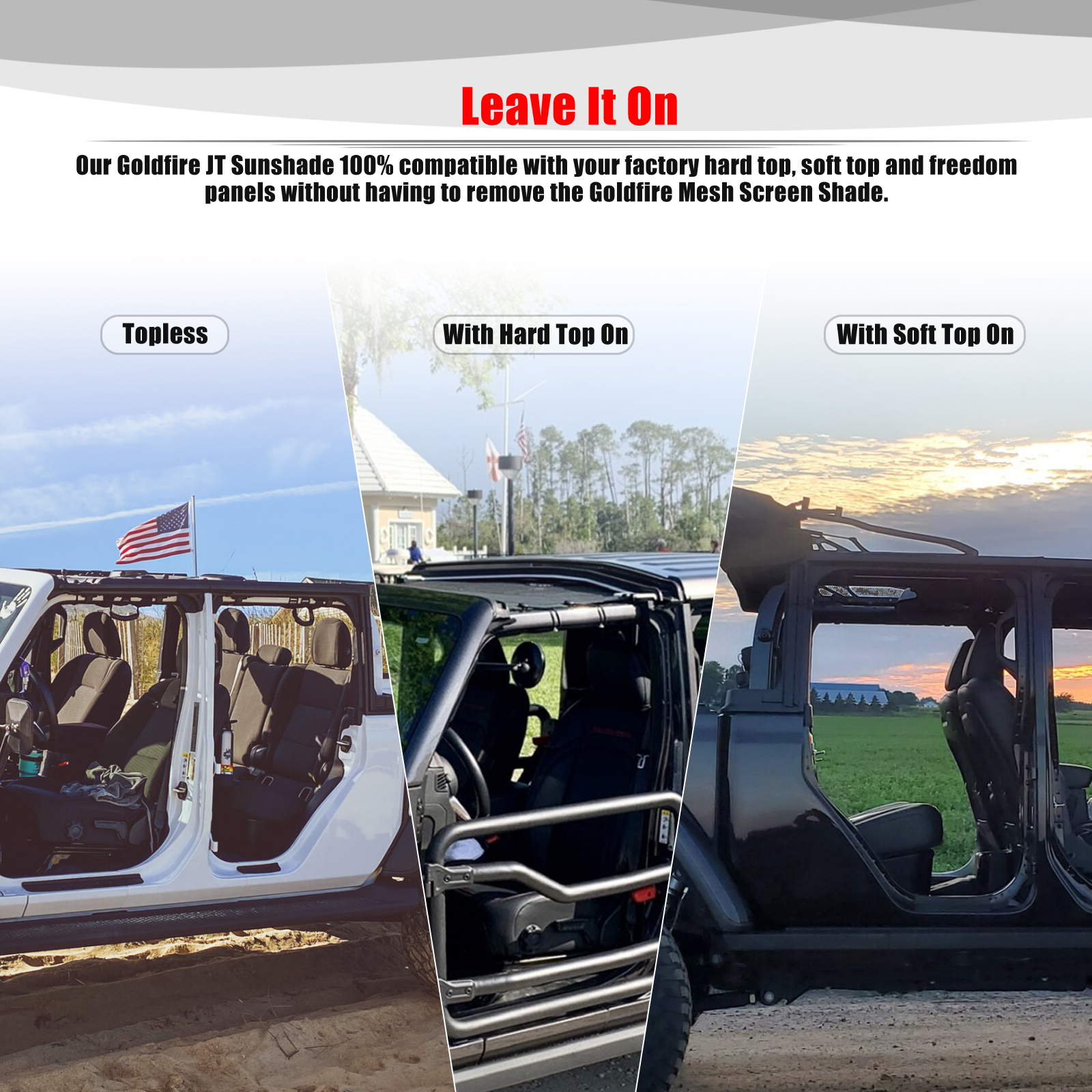 For Jeep Gladiator JT 4 Door A - Screen Top Mesh review and price