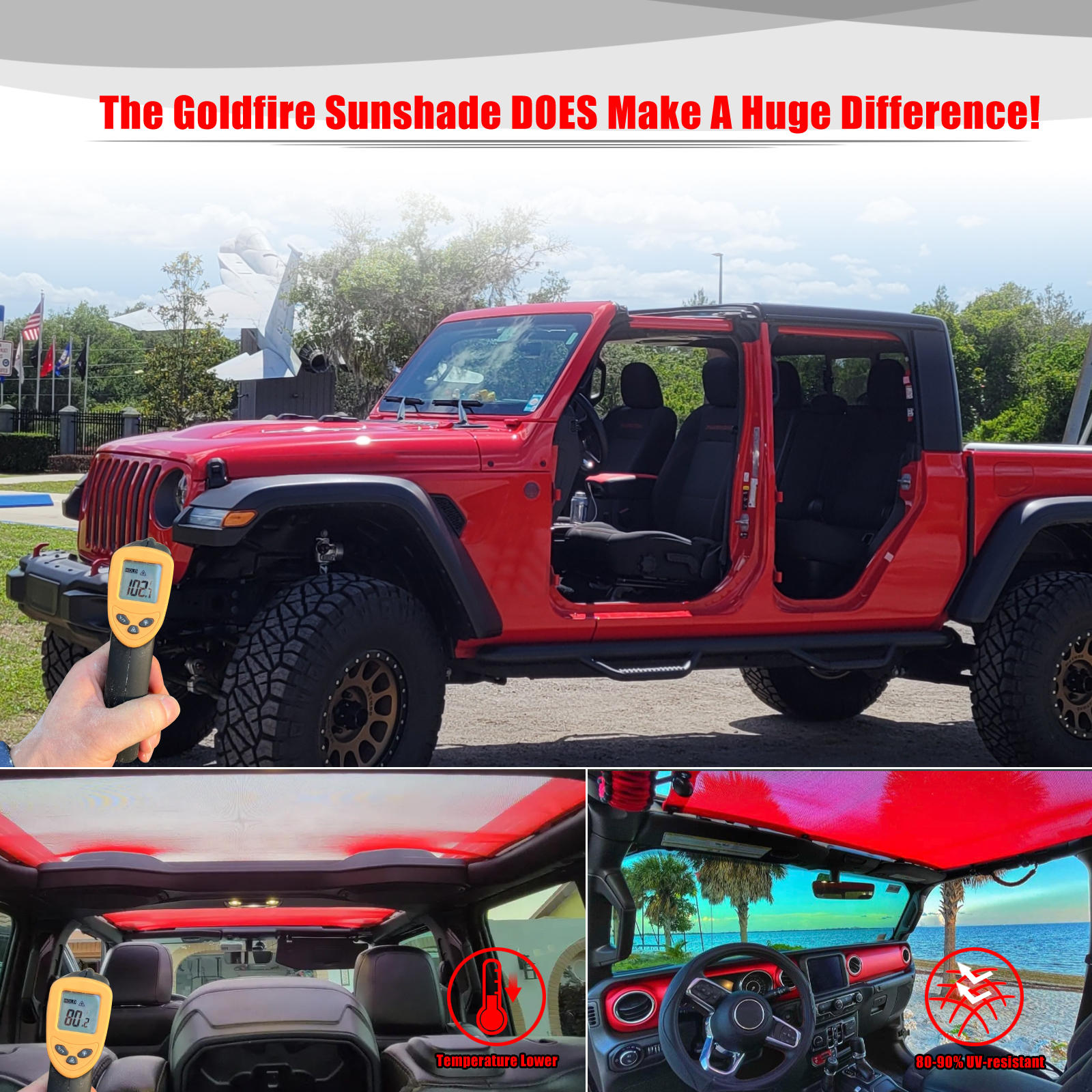 For Jeep Gladiator JT 4 Door A - Screen Top Mesh review and price