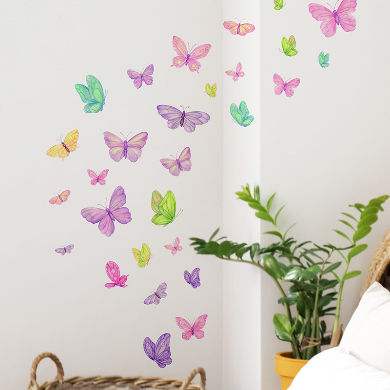 Romantic butterfly Wall Sticke - Pvc Panel Background review and price