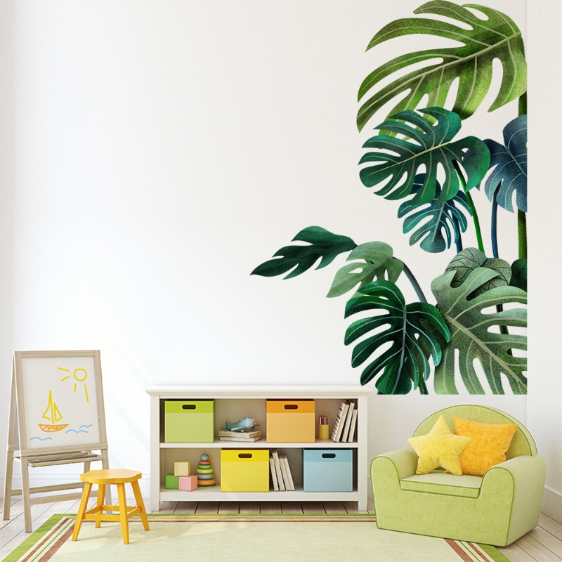 Large Nordic Green Leaf Wall S - Pvc Panel Background review and price