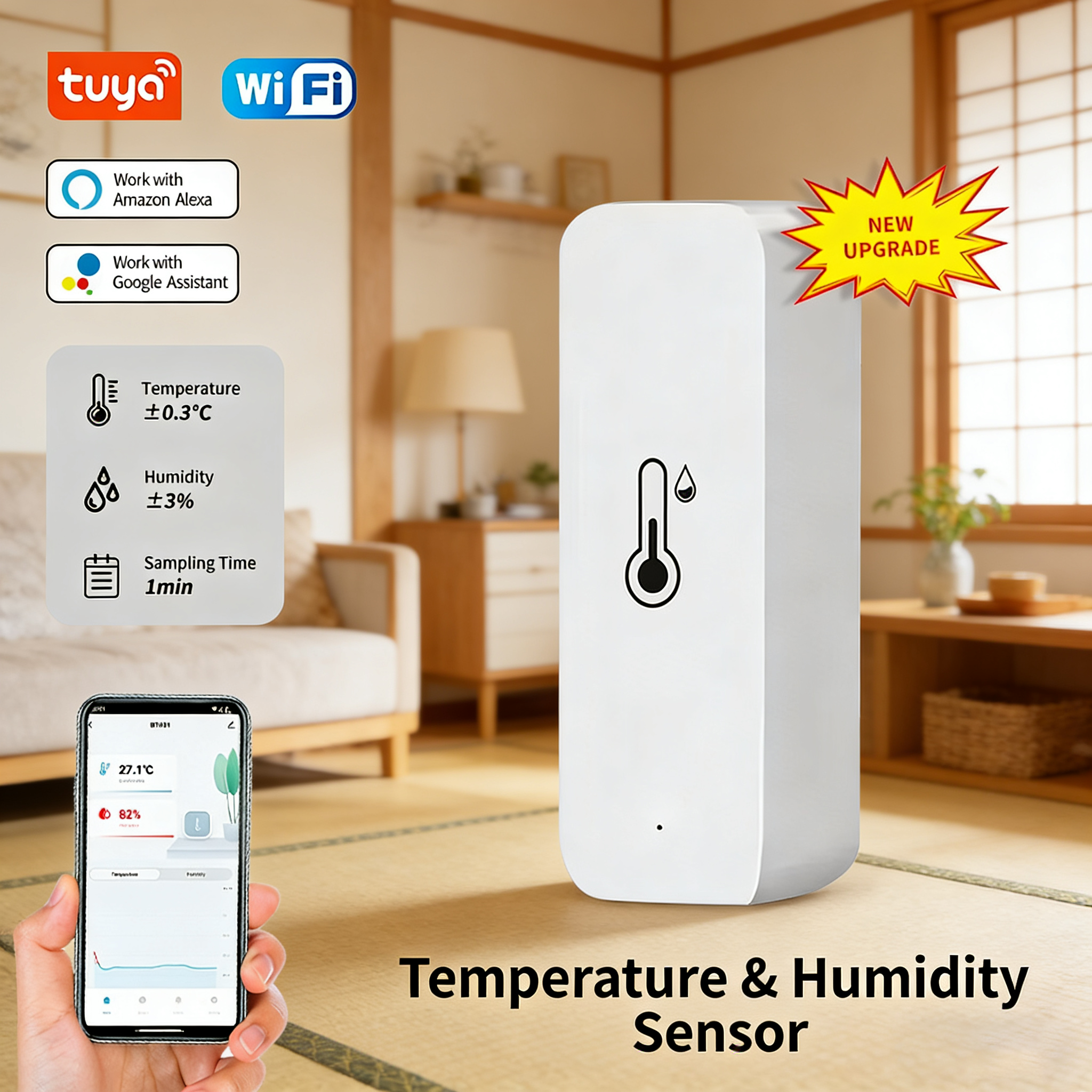 Tuya Smart WiFi Temperature Hu - Digital Hygrometer Probe review and price