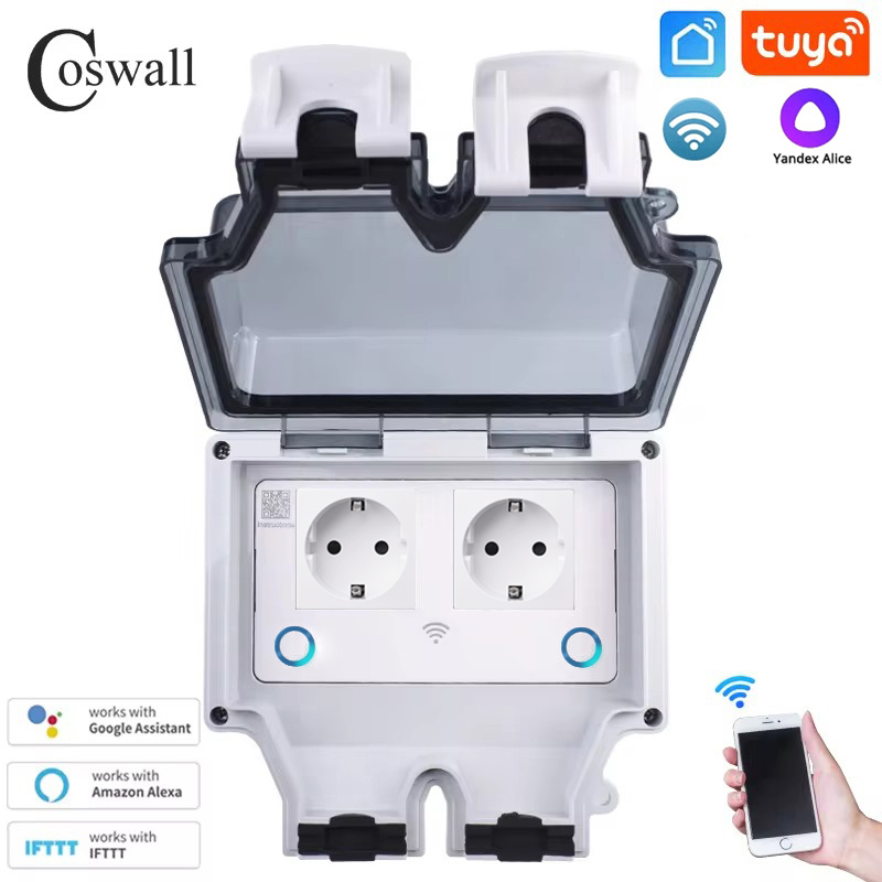 Coswall Tuya Wifi Yandex Alice - Timer Dual Outlet review and price