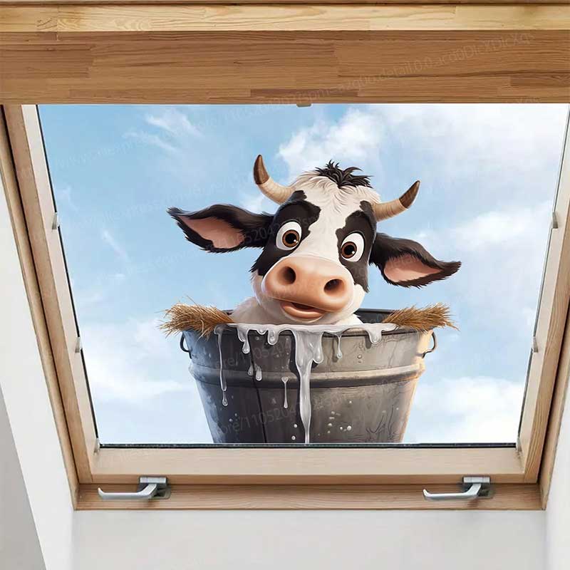 Cute Cow Wall Stickers Self-Ad - Pvc Panel Background review and price