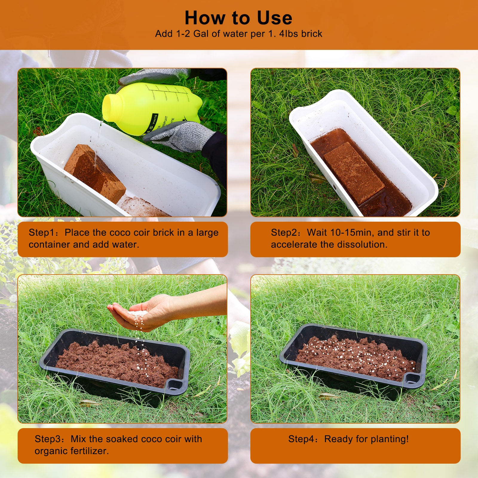 1 Pack Premium Coco Coir Brick - Substrate Coconut Fiber review and price
