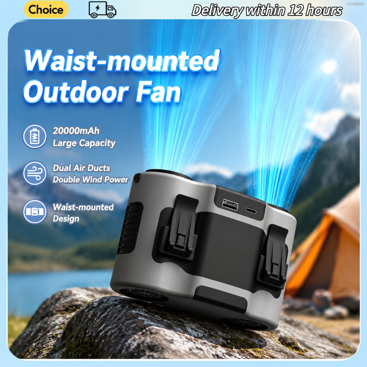 Portable Waist Clip Fan Mini U - Timer Dual Outlet review and price