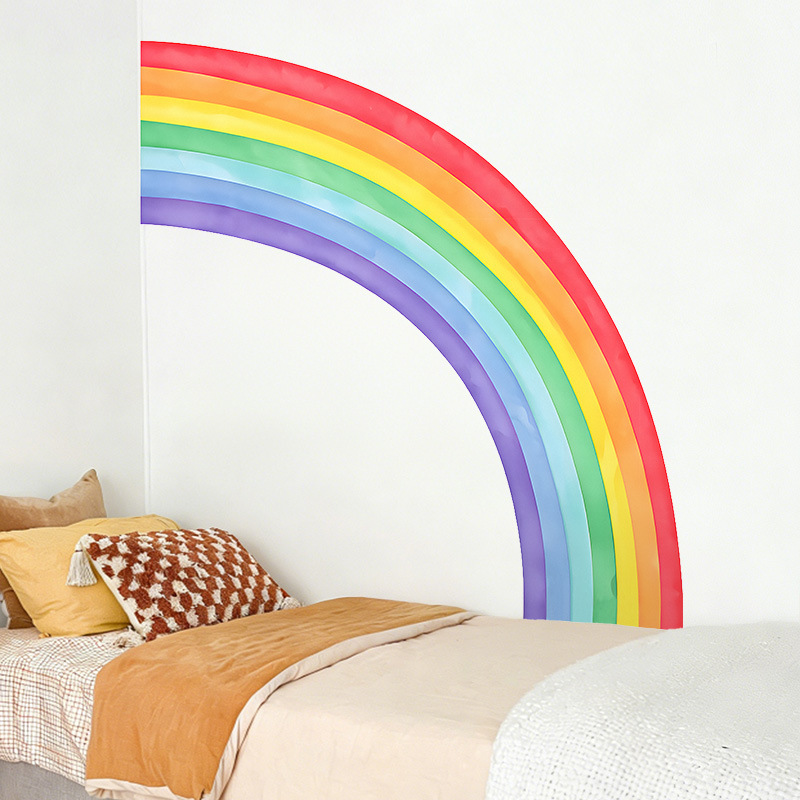 Large Rainbow Wall Stickers Se - Pvc Panel Background review and price