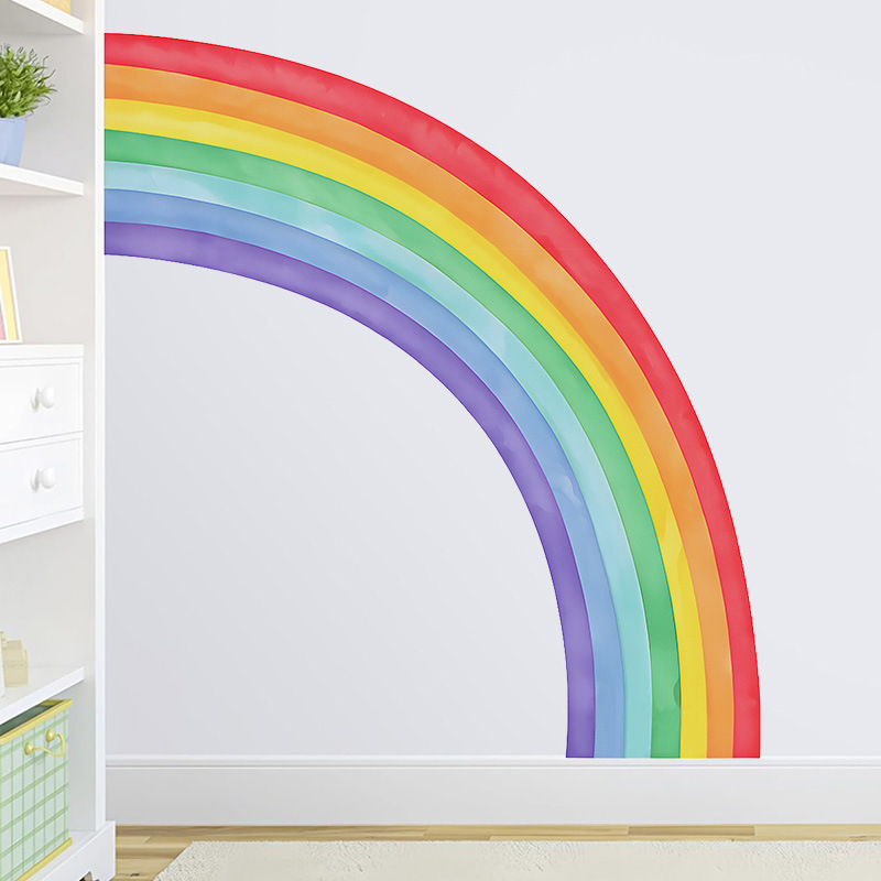 Large Rainbow Wall Stickers Se - Pvc Panel Background review and price